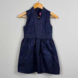 Lilly Pulitzer Girls Mini Franci Dress. Navy. Size 12.